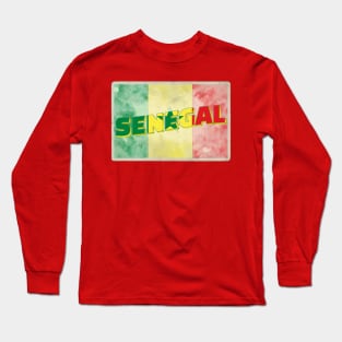 Senegal Vintage style retro souvenir Long Sleeve T-Shirt